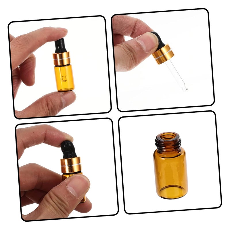 12pcs Portable Glass Dropper Bottles Pipettes for Aromatherapy Fragrance Blends Travel Friendly Leak Proof Design - Image 4
